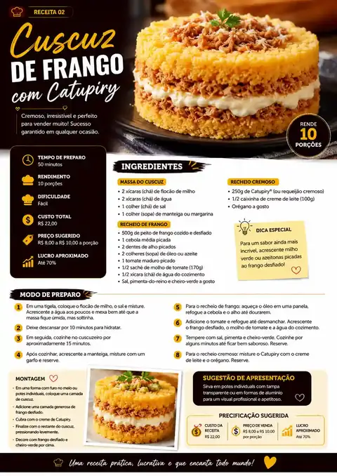 Cuscuz de Frango com Catupiry